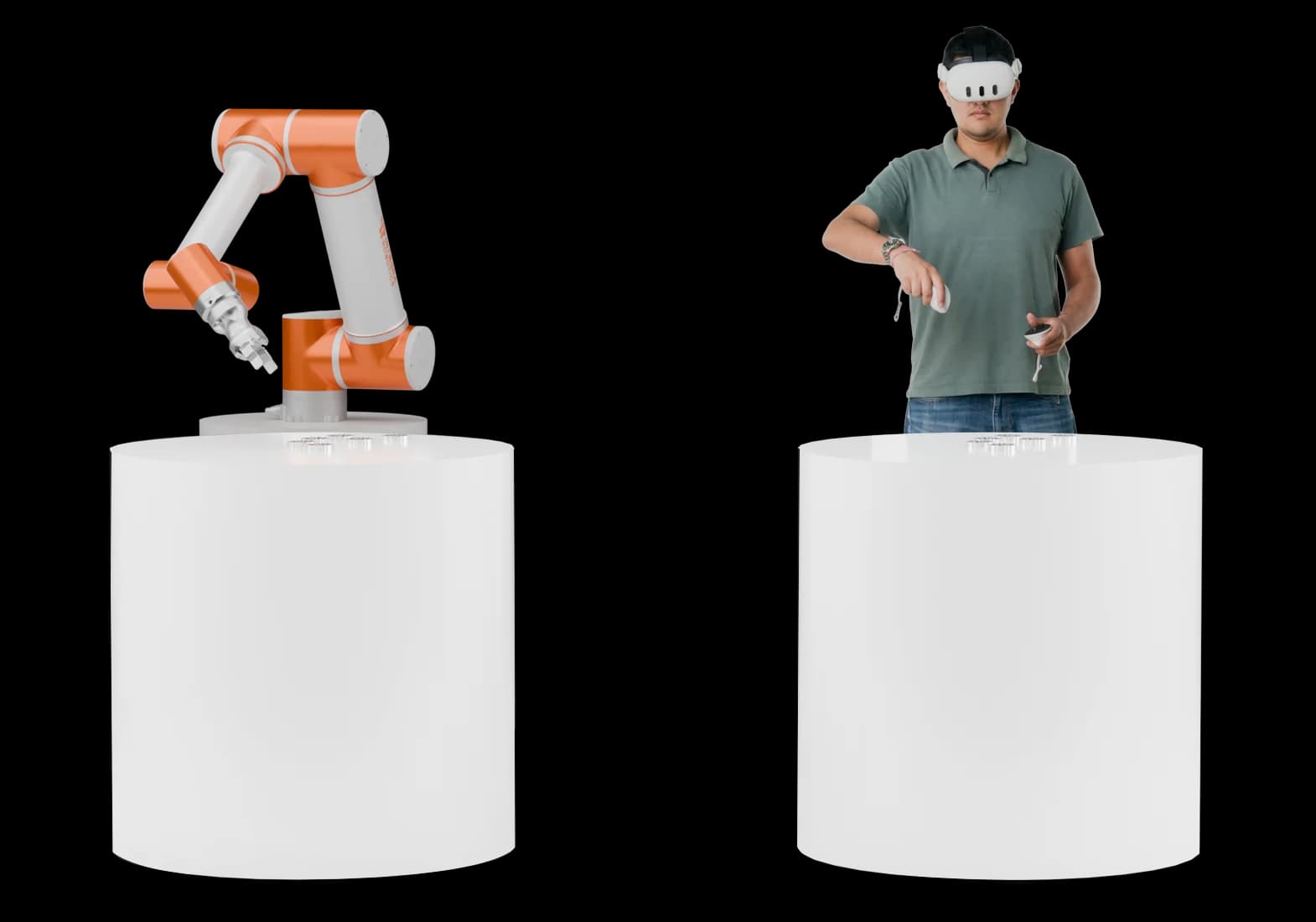 Integra Robotics tele-operated data capture with VR operator and 6-axis arm